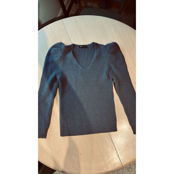 PRETTYGARDEN LONG HIGH SHOULDER SLEEVE SWEATER SZ M - Picture 1 of 9